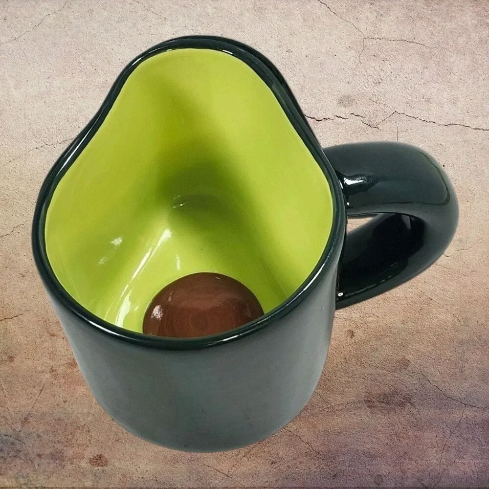Tabitha Brown for Target Avocado Mug Stoneware Coffee Cup Green Pit Novelty Lg
